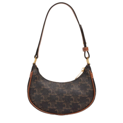 CELINE MINI AVA IN TRIOMPHE CANVAS AND CALFSKIN TAN