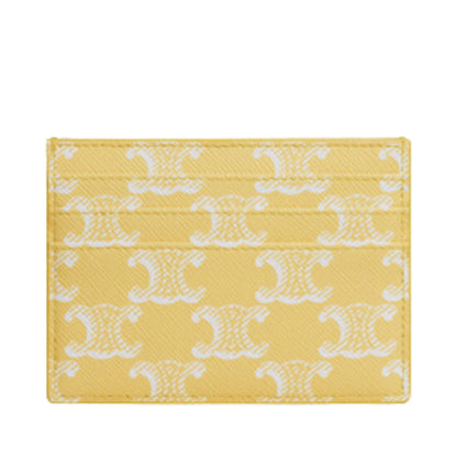 TARJETERO CELINE TRIOMPHE DE LONA TRIOMPHE AMARILLO BRILLANTE