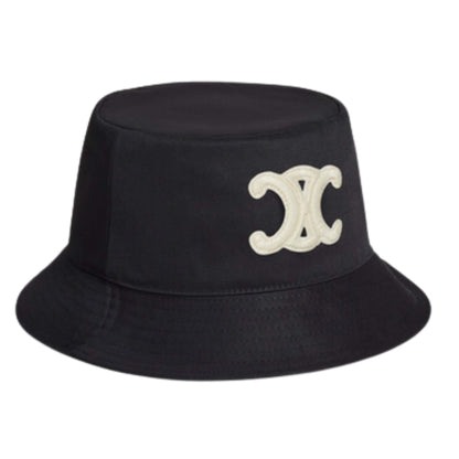 CELINE TRIOMPHE BOB EN GABARDINA DE ALGODÓN NEGRO