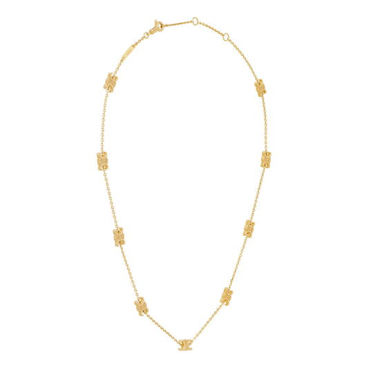 CELINE TRIOMPHE MINI TRIOMPHE NECKLACE IN BRASS WITH GOLD FINISH