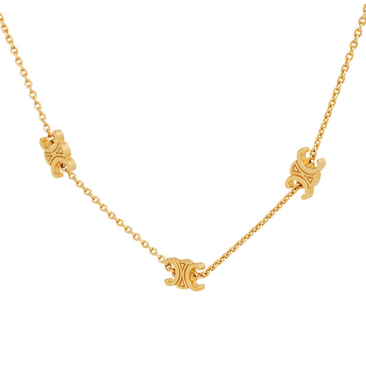 CELINE TRIOMPHE MINI COLLAR TRIOMPHE DE LATÓN CON ACABADO DORADO