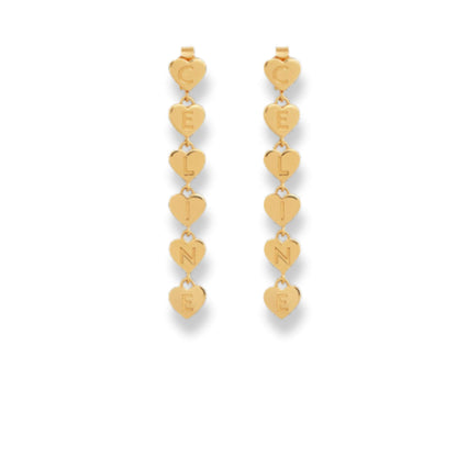 PENDIENTES CELINE CŒUR DE LATÓN CON ACABADO DORADO ORO