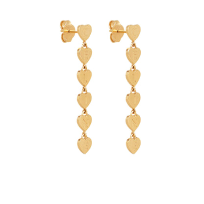 PENDIENTES CELINE CŒUR DE LATÓN CON ACABADO DORADO ORO