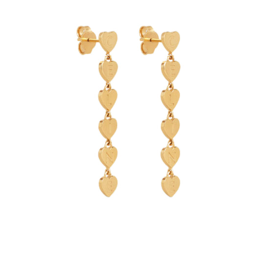 PENDIENTES CELINE CŒUR DE LATÓN CON ACABADO DORADO ORO
