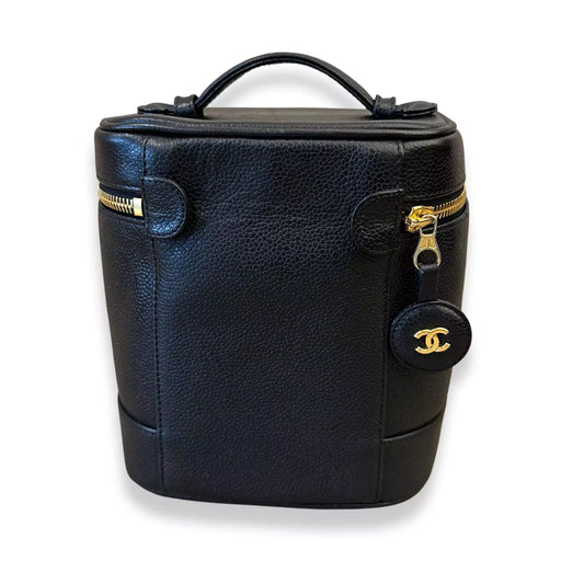 BOLSO DE VANIDAD CON ASA SUPERIOR NEGRO DE CHANEL