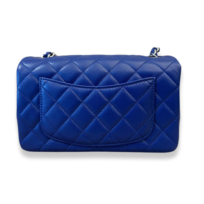 CHANEL BLUE SMALL CLASSIC FLAP BAG