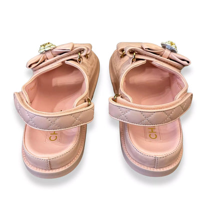 Sandalias CHANEL de piel color rosa claro para papá