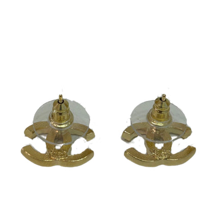 CHANEL GOLDEN CC STUD EARRINGS