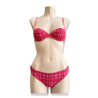 CHANEL PINK SWIMSUIT TOP & BOTTOM