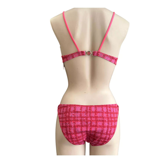 CHANEL PINK SWIMSUIT TOP & BOTTOM