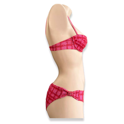 CHANEL PINK SWIMSUIT TOP & BOTTOM