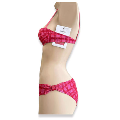 CHANEL PINK SWIMSUIT TOP & BOTTOM