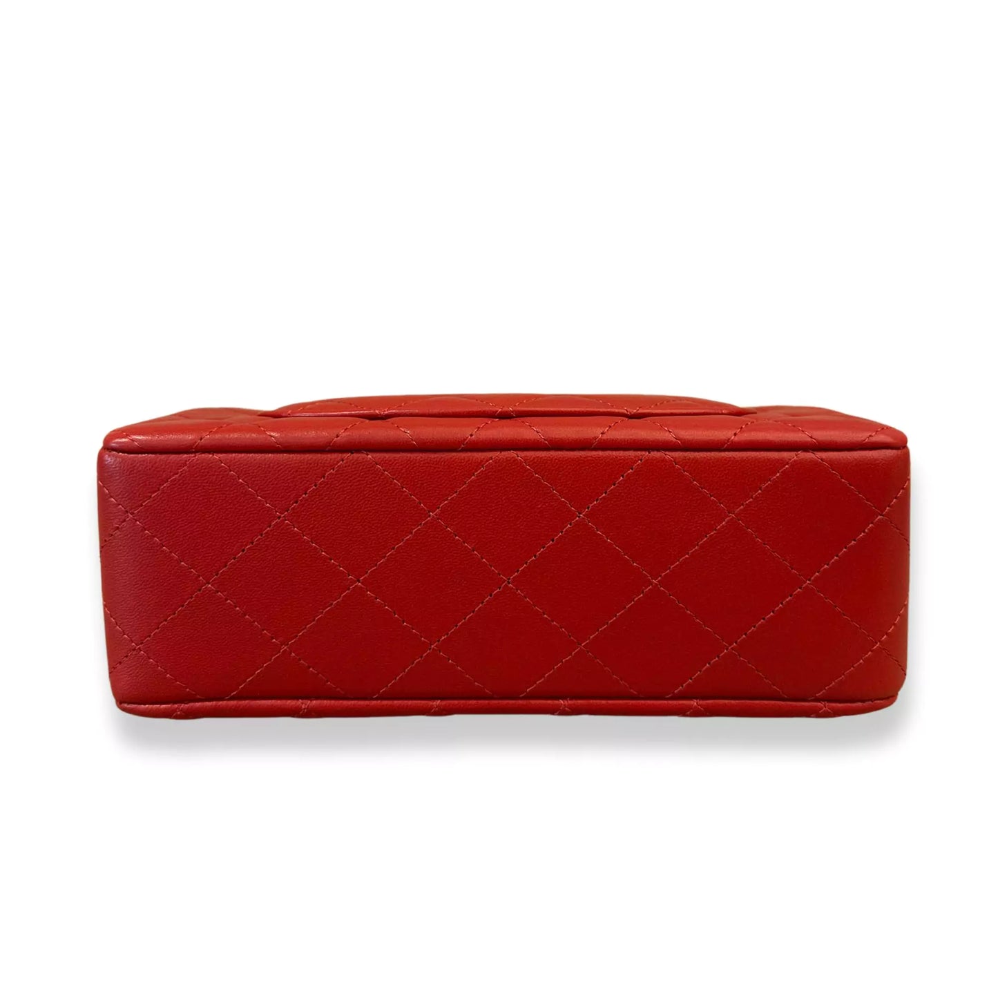 CHANEL RED SMALL CLASSIC FLAP BAG