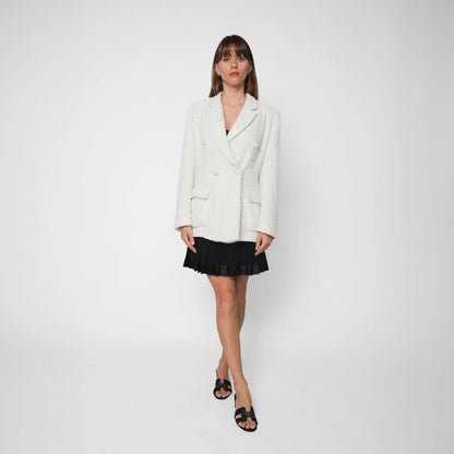 CHANEL LA PAUSA WHITE TWEED JACKET
