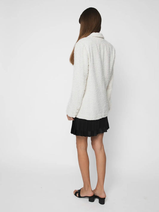 CHANEL LA PAUSA WHITE TWEED JACKET