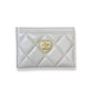 CHANEL BLUE LEATHER CLASSIC CARD HOLDER