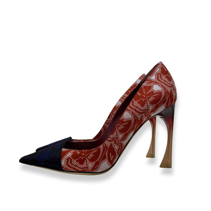 STILLETTOS DE LONA ROJA DE CHRISTIAN DIOR
