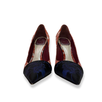 STILLETTOS DE LONA ROJA DE CHRISTIAN DIOR