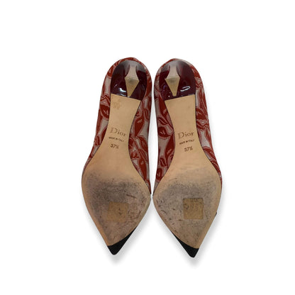 STILLETTOS DE LONA ROJA DE CHRISTIAN DIOR
