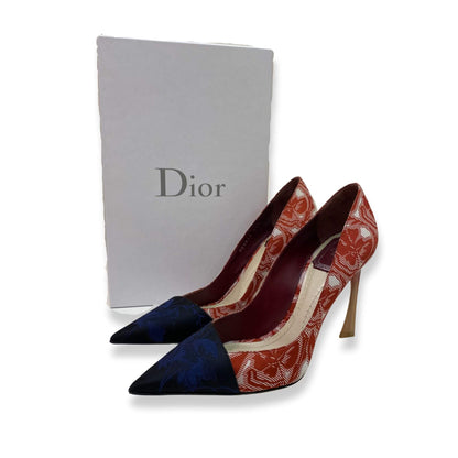 STILLETTOS DE LONA ROJA DE CHRISTIAN DIOR