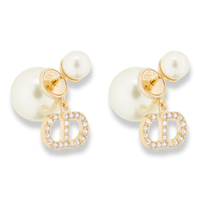 PENDIENTES DIOR TRIBALES BLANCOS