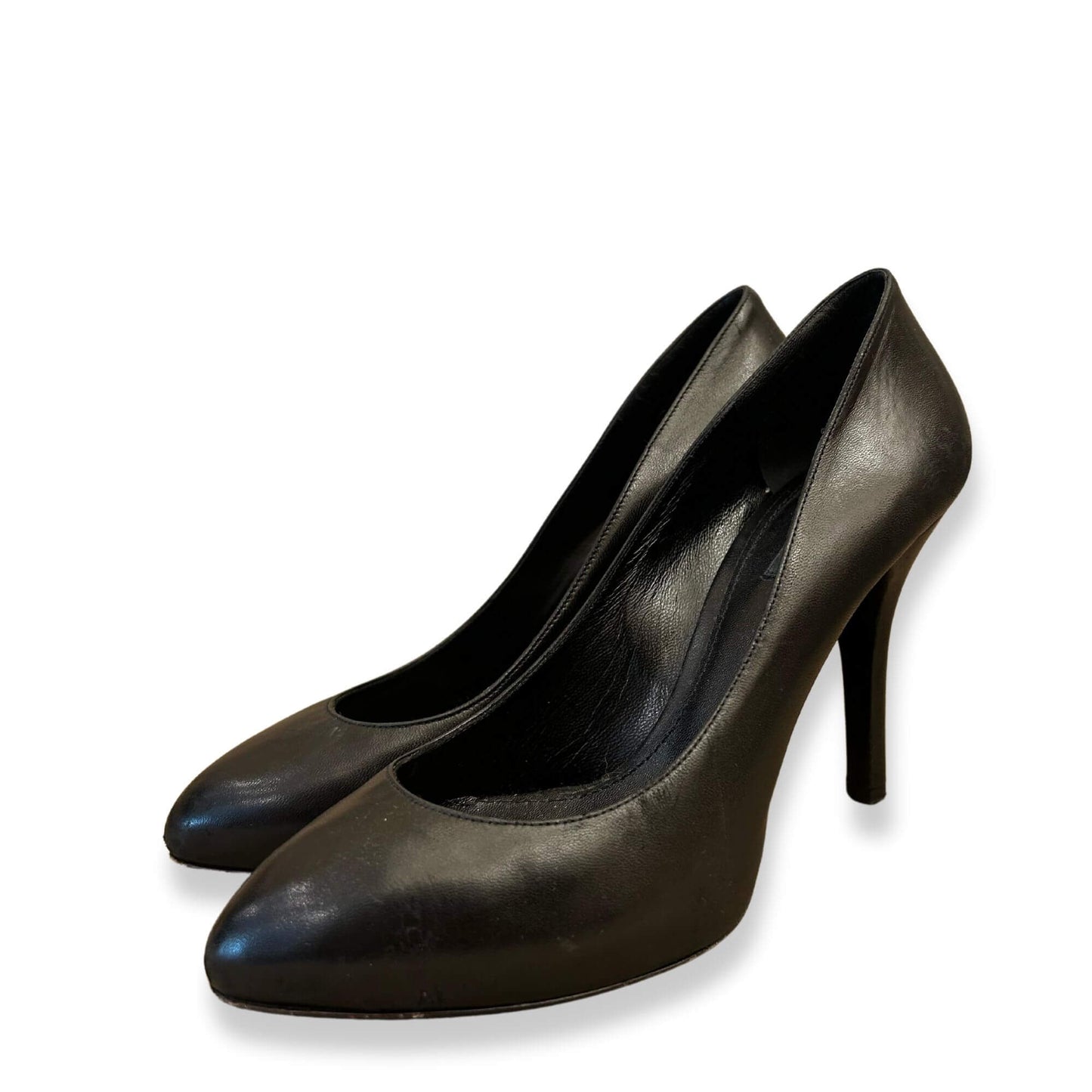 DOLCE & GABBANA BLACK LEATHER PUMPS