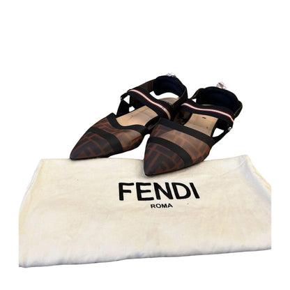 Fendi FF MESH BALLERINA FLATS
