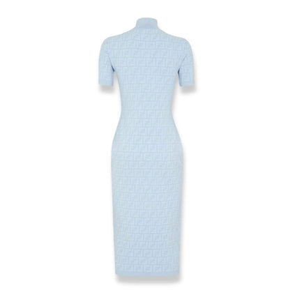 Fendi LIGHT BLUE FF VISCOSE DRESS