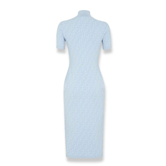 Fendi LIGHT BLUE FF VISCOSE DRESS