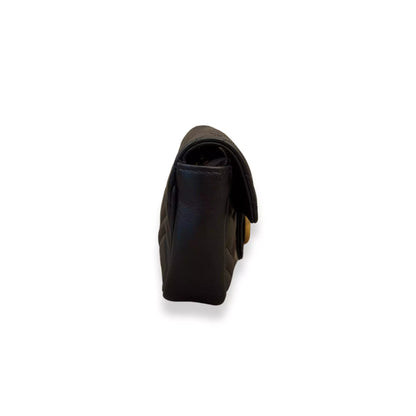 GUCCI BLACK LEATHER GG MARMONT MICRO BAG