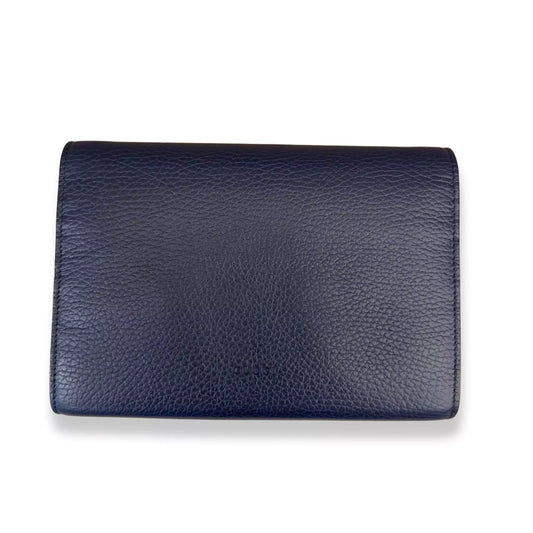 GUCCI DIONYSIUS BLUE LEATHER CHAIN BAG