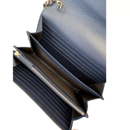 GUCCI DIONYSIUS BLUE LEATHER CHAIN BAG