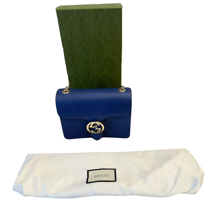 GUCCI BLUE INTERLOCKING G SHOULDER BAG