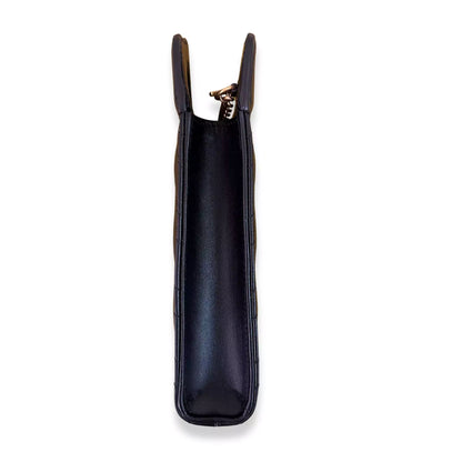 GUCCI BLACK LEATHER GG MARMONT MINI TOTE BAG