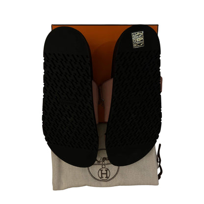 Sandalias chipré de seda rosa de Hermès