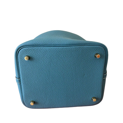 HERMÈS PICOTIN 22 BLEU JEAN BAG