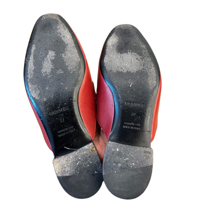 MOCASINES DE PIEL ROJA DE HERMÈS