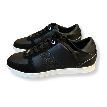 JIMMY CHOO BLACK GLITTER SNEAKERS