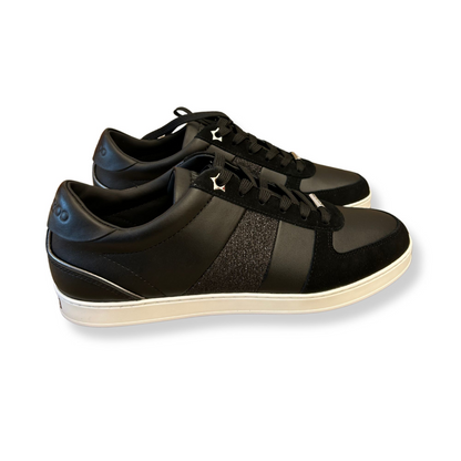 JIMMY CHOO BLACK GLITTER SNEAKERS
