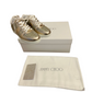 JIMMY CHOO CHAMPAGNE GLITTER TRAINERS