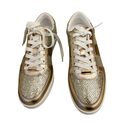 ZAPATILLAS DEPORTIVAS CON BRILLO CHAMPÁN DE JIMMY CHOO