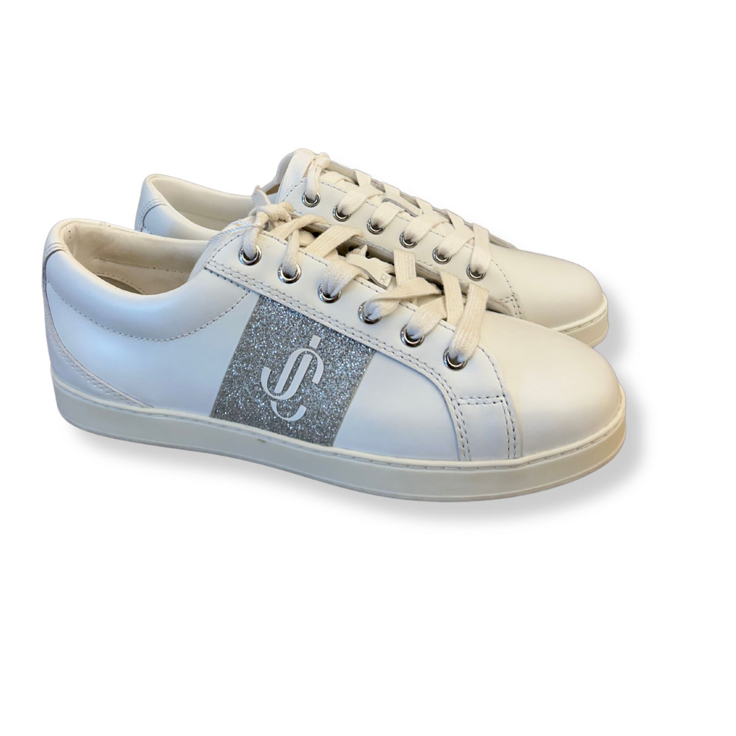 JIMMY CHOO WHITE AND BLACK SNEAKERS