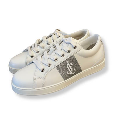 JIMMY CHOO WHITE AND BLACK SNEAKERS
