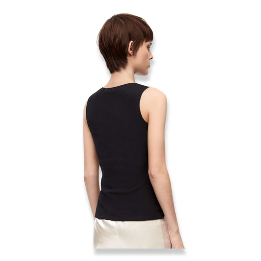 CAMISETA DE TIRANTES CON ANAGRAM DE ALGODÓN NEGRO DE LOEWE