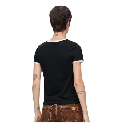 CAMISETA DE ALGODÓN LOEWE NEGRA SLIM FIT