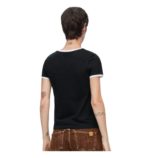 CAMISETA DE ALGODÓN LOEWE NEGRA SLIM FIT