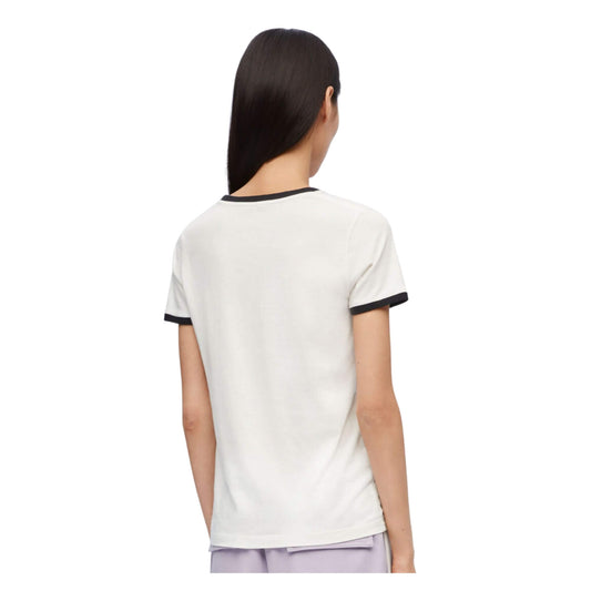 CAMISETA DE ALGODÓN LOEWE BLANCA SLIM FIT