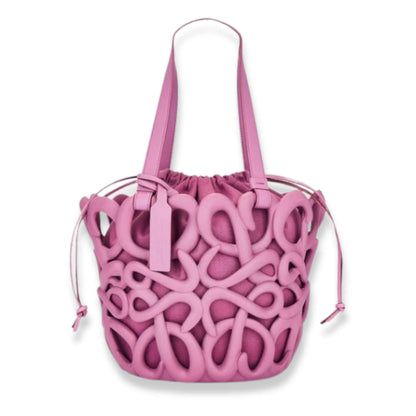 LOEWE PURPLE ANAGRAM INFLATED BASKET BAG