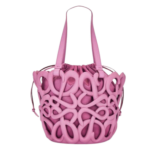 LOEWE PURPLE ANAGRAM INFLATED BASKET BAG