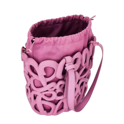 LOEWE PURPLE ANAGRAM INFLATED BASKET BAG